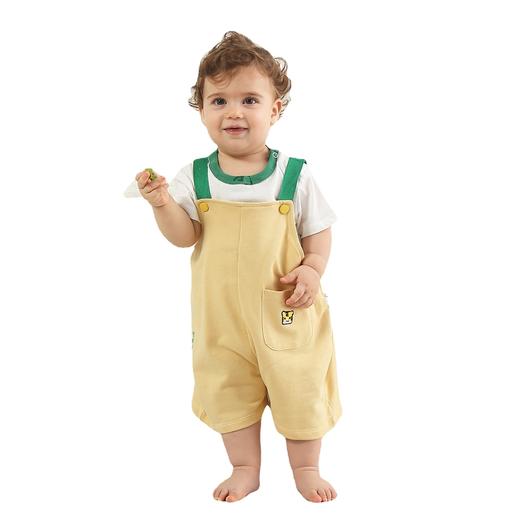 【宝宝时尚纯棉背带裤】春秋款男童女童吊带连体高腰背带裤洋气婴儿短裤子 商品图4