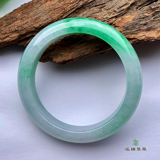 派瑞翡翠 翡翠手镯 糯种 飘花 商品图1