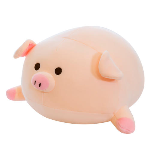 【可爱猪猪毛绒玩具】圆球猪公仔毛绒抱枕玩具，趴趴公仔床上靠枕玩偶，超软布娃娃女生日礼物抱枕 商品图4