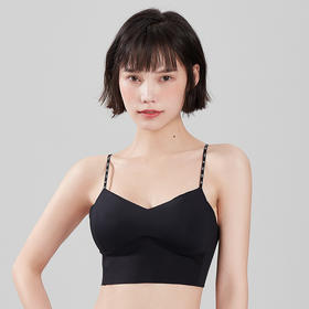 都市丽人Vbra内衣无尺码薄背心式泳布文胸无排扣无钢圈LB364K