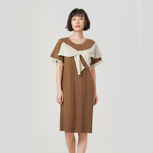 都市丽人针织提花薄短袖家居服睡衣LH36B2 商品图0