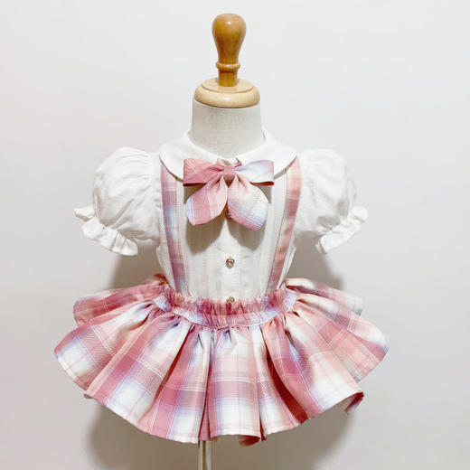 【女童jk制服套装】夏新款夏季女宝宝学院风两件套儿童夏装半身裙 商品图0