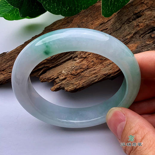 派瑞翡翠 翡翠手镯 糯种 飘花 商品图2
