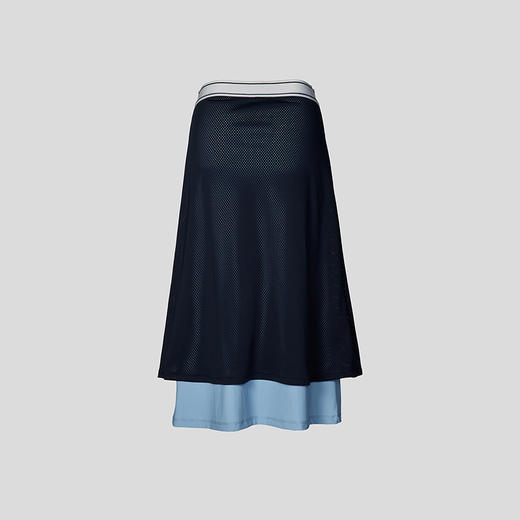 GOODBAI logo印花网眼双层中长半裙 商品图2