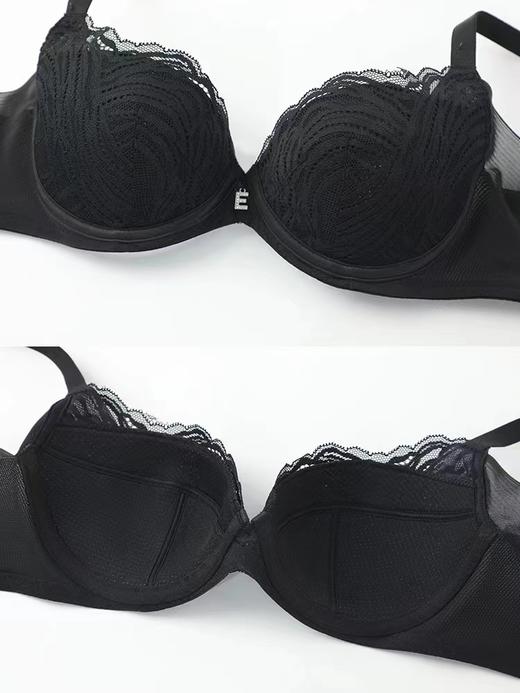 安莉芳蕾丝薄款大胸显小文胸女士上托透气无痕收副乳内衣EB00587 商品图4