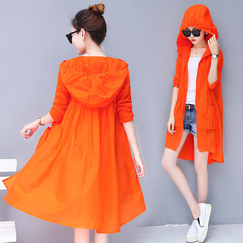 清新舒适，中长款胖mm宽松时尚轻薄大码外套YH766