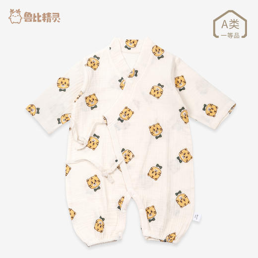 【婴儿薄款纱布棉连体衣】春夏新生儿宝宝长袖和尚服A类纯棉家居爬服 商品图9