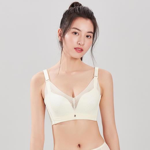 都市丽人舒软挺塑调整型内衣BC薄3/4杯锁边塑身文胸四排树脂胶圈LJ3AA2 商品图1