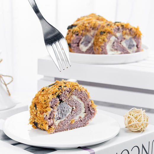 烤爱·主推款·蛋糕卷瑞士卷系列·低糖咸香芋泥肉松卷·芋泥肉松·下午茶 全国配送（偏远地区除外） 商品图4