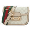 GUCCI 古驰  米色/白色经典马衔扣迷你单肩马鞍包斜挎包658574UULAG 商品缩略图0
