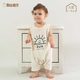 【宝宝纯棉连体背心】婴儿衣服夏季薄款包屁衣纯棉宝宝短袖背心新生儿哈衣连体衣无袖