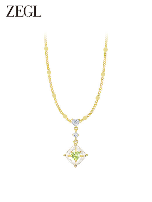 ZEGL设计师早春调色盘系列几何项链女925纯银轻奢小众锁骨链配饰 商品图1