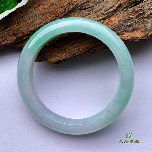 派瑞翡翠 翡翠手镯 糯种 飘花 商品图2