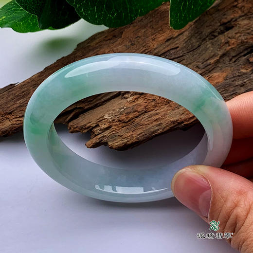 派瑞翡翠 翡翠手镯 糯种 飘花 商品图3