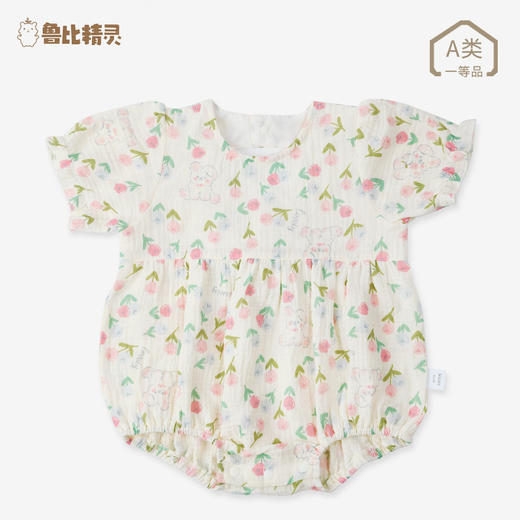 【婴儿碎花包屁衣】夏季薄款宝宝三角哈衣爬服新生儿衣服超萌夏装连体 商品图5