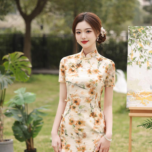 苎麻日常显瘦，少女复古旗袍YMT-83023 商品图4