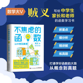 不焦虑的函数：从中考到高考 数学学习书 数学教育书籍 学习方法 中考数学 函数 高考数学专题突破 中学数学教辅书