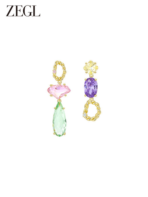 ZEGL设计师早春调色盘系列多巴胺耳环女小众高级感耳钉银针耳饰品 商品图0