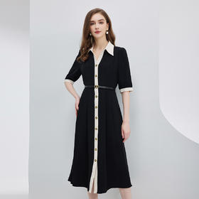 NF888斯尔丽瑟俪2023春夏新款高级办公白领中长款气质连衣裙