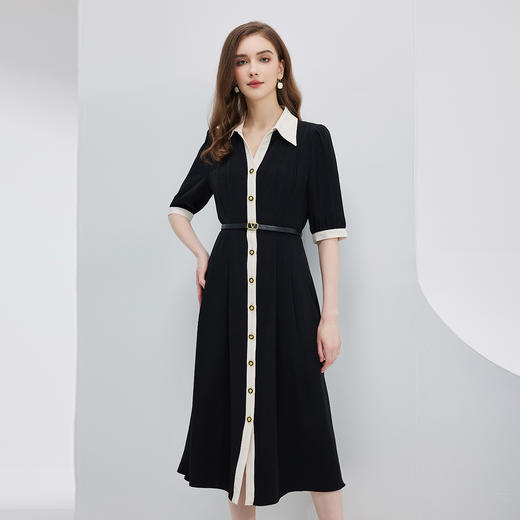 NF888斯尔丽瑟俪2023春夏新款高级办公白领中长款气质连衣裙 商品图0