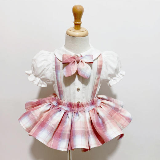 【女童jk制服套装】夏新款夏季女宝宝学院风两件套儿童夏装半身裙 商品图8