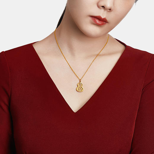 宫匠造办 福禄吊坠 黄金镶钻 商品图5