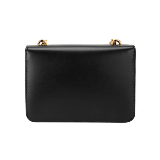 GUCCI 古驰 女包 SS23女士牛皮双G锁扣单肩斜挎包链条包 黑色655639UBGAX 商品图2