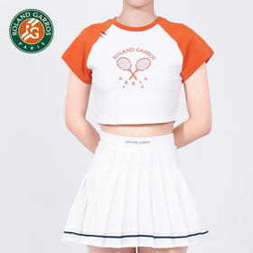 罗兰加洛斯2023夏季女士t恤上衣短袖常规纯棉时尚撞色运动