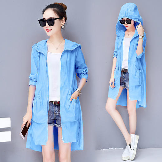 清新舒适，中长款胖mm宽松时尚轻薄大码外套YH766 商品图6