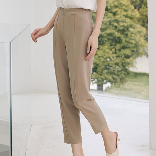 玳莎简约九分烟管裤女2023春季新款百搭显瘦设计感小众直筒西装裤  DA36309 商品图3