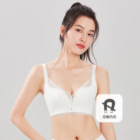 都市丽人WISECOOL常规内衣B超薄3/4杯蕾丝文胸三排无钢圈YB3AA1