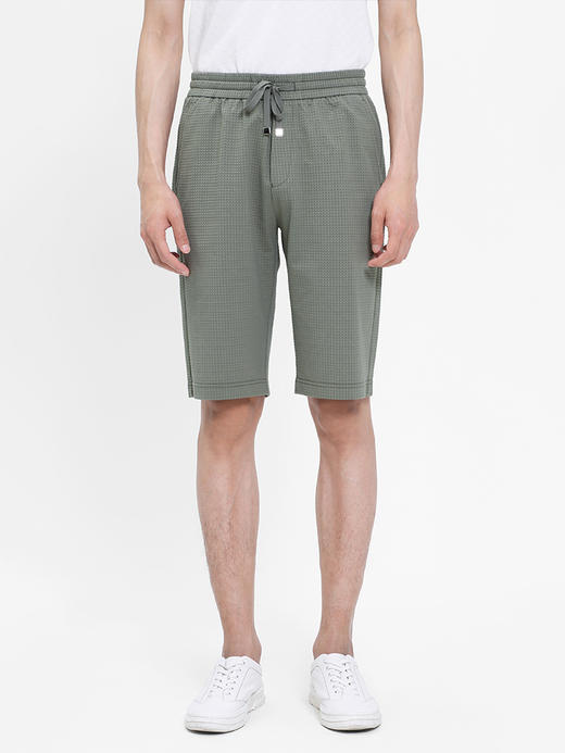 callisto绿色微泡纹理针织短裤  SRCPW173C 商品图0