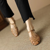 复古法式，平跟真皮凉鞋DP-9172 商品缩略图1