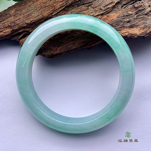 派瑞翡翠 翡翠手镯 糯种 飘花 商品图1