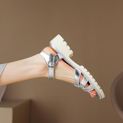 舒适百搭，里外全皮后空罗马凉鞋ZYY-A383 商品图2