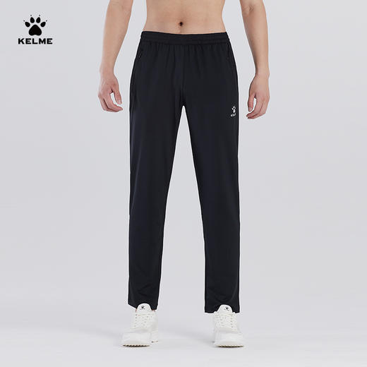 KELME卡尔美训练足球裤针织直筒运动长裤男弹力黑色跑步休闲裤子 商品图0