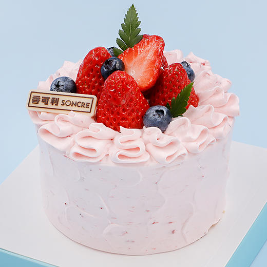 【4英寸】樱花草莓蛋糕 商品图0