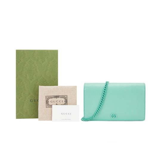 GUCCI 古驰 女士 GG Marmont系列牛皮单肩斜跨迷你链条包 49798517WFF 商品图4