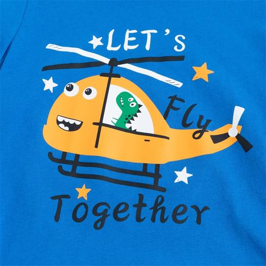 贝贝怡卡通飞机男童短袖T恤衫夏季儿童半袖男宝宝纯棉上衣夏装潮 商品图8