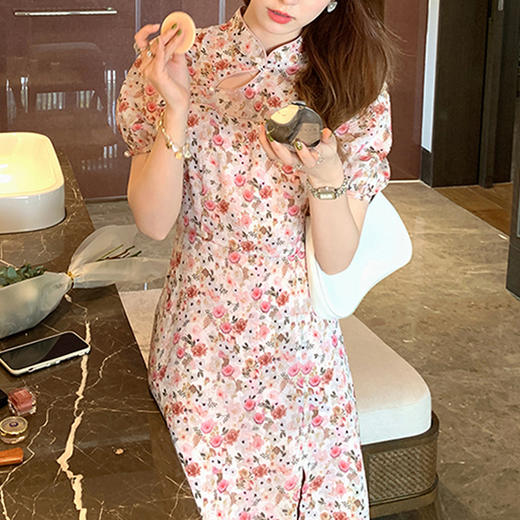 裁缝学苑AG160 泡泡袖改良旗袍裙纸样连衣裙夏复古女装裙子版型图 商品图4