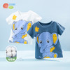 贝贝怡童装夏季儿童半袖卡通大象图案男童短袖宝宝T恤纯棉上衣潮 商品缩略图0