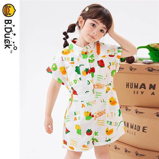 B.Duck小黄鸭童装夏季连体短裤105-150 BF2483001 商品图3