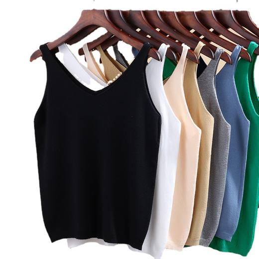 吊带背心女，新款女装气质v领洋气小衫宽松遮肚子无袖上衣SG-DY030107 商品图4