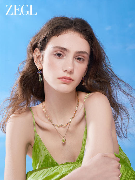 ZEGL设计师早春调色盘系列多巴胺耳环女小众高级感耳钉银针耳饰品 商品图2