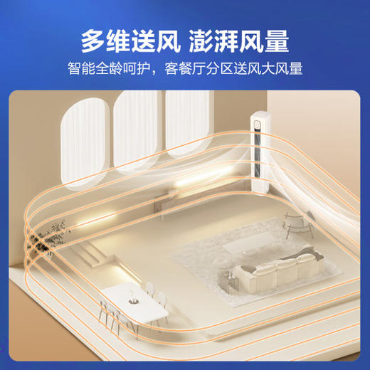 科龙（KELON）空调 3匹 新一级能效 双净化新风 智慧语音 圆柱立式柜 KFR-72LW/LW1J-X1(2N87) 商品图5