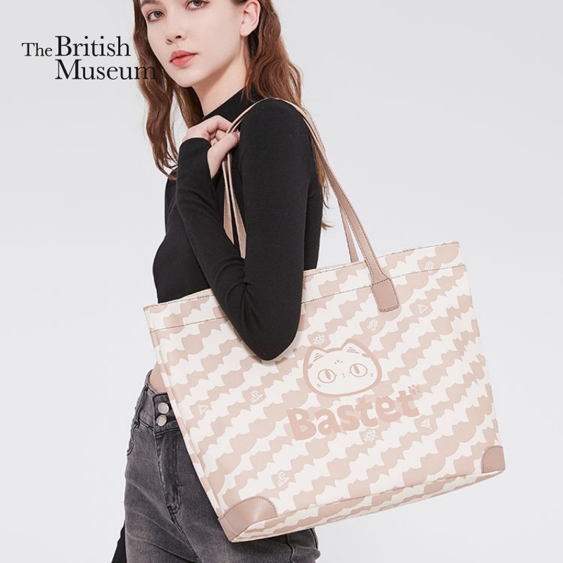 大英博物馆盖亚·安德森猫系列 时尚潮流花纹大容量托特包