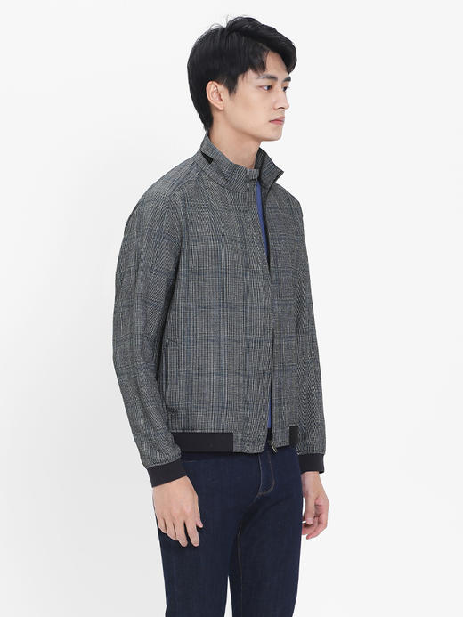 callisto黑色微泡纹理立领夹克  SRFEJ046C 商品图1