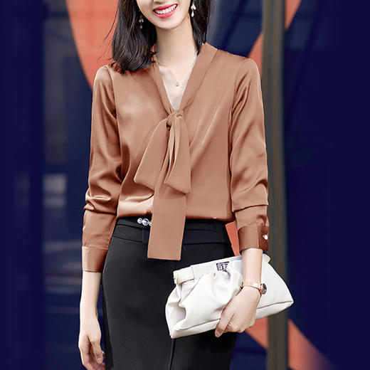 裁缝学苑AG137 V领飘带衬衫纸样女装衬衣裁剪上衣服装制版打版图 商品图2