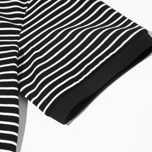 【断码清仓】HX 夏季翻领短袖T恤经典撞色条纹Y102320022101POLO杉 商品图10