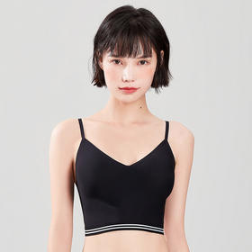 都市丽人Vbra内衣无尺码薄背心式泳布文胸二排无钢圈LB36K7